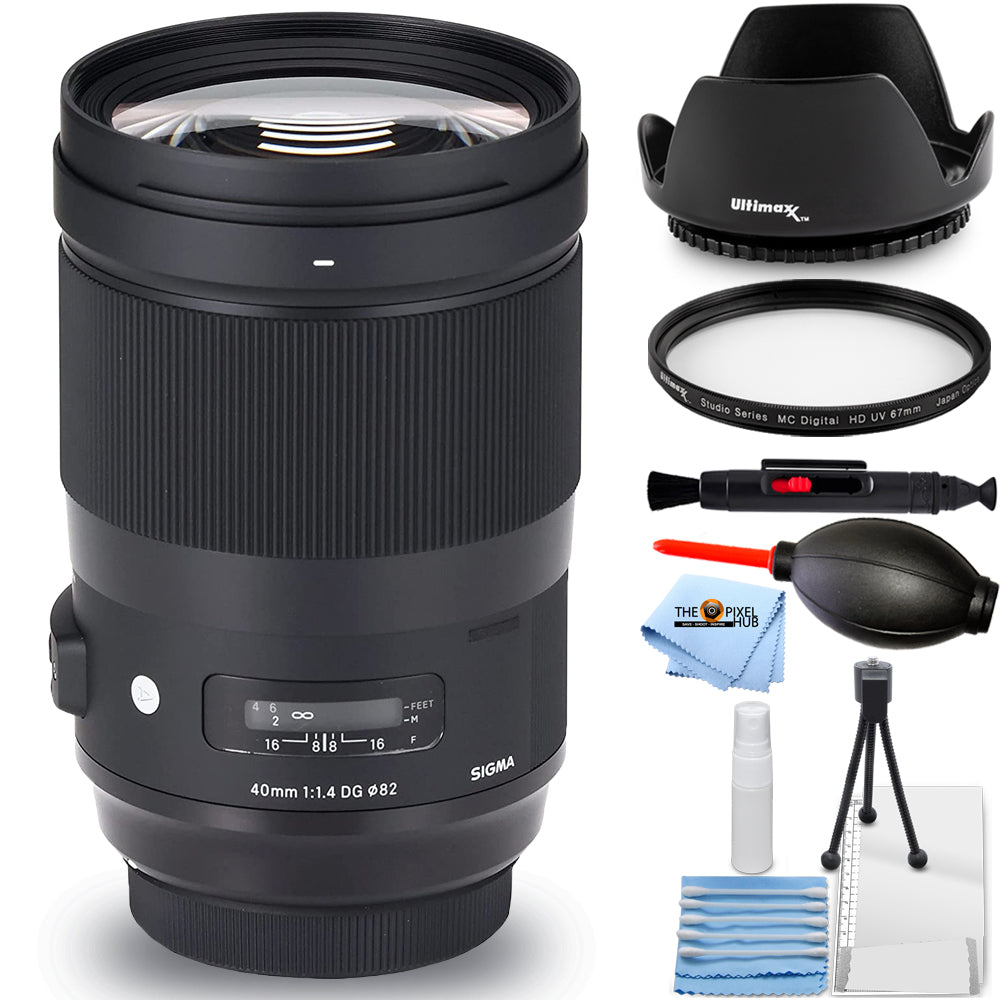 Sigma 40mm f/1.4 DG HSM Art Lens for Canon EF 332954 - 7PC Accessory Bundle