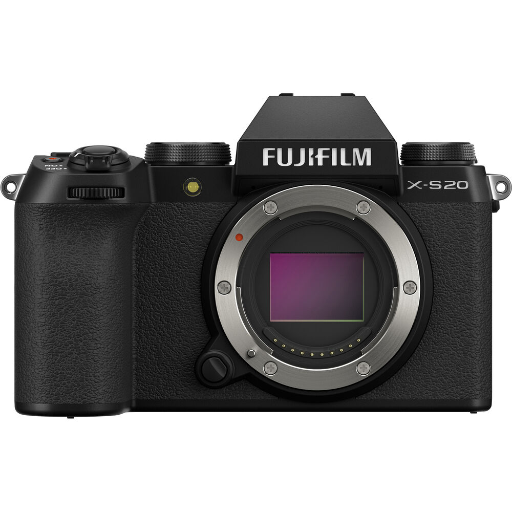 FUJIFILM X-S20 spiegellose Kamera (Gehäuse, schwarz) 16781852 – 7-teiliges Zubehörpaket