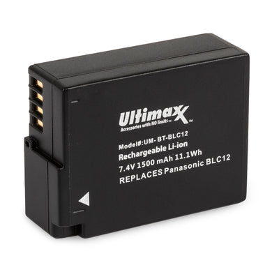 ULTIMAXX Ersatzakku für Panasonic BLC12 - 1500mAh