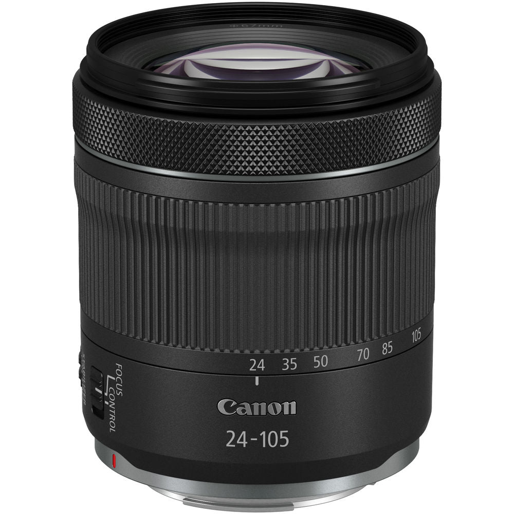 Canon RF 24–105 mm f/4–7,1 IS STM Objektiv 4111C002 + UV-Filterpaket, offene Verpackung