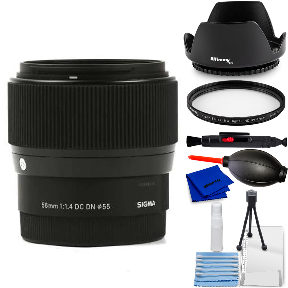 Sigma 56mm f/1.4 DC DN Contemporary Lens (Nikon Z) 351973 - 7PC Accessory Bundle