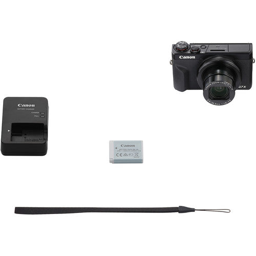 Canon PowerShot G7 X Mark III Digitalkamera (Schwarz) + 32 GB + LED-Lichtpaket