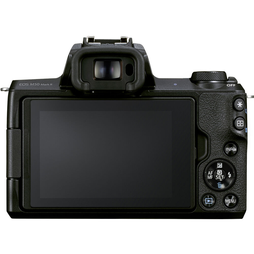 Canon EOS M50 Mark II spiegellose Kamera (Schwarz) 4728C001 – 7-teiliges Zubehörpaket