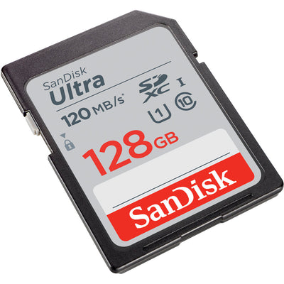 SanDisk 128 GB Ultra SDHC UHS-I / Klasse 10 Speicherkarte 120 MB/s SDSDUN4-128G-GN6IN