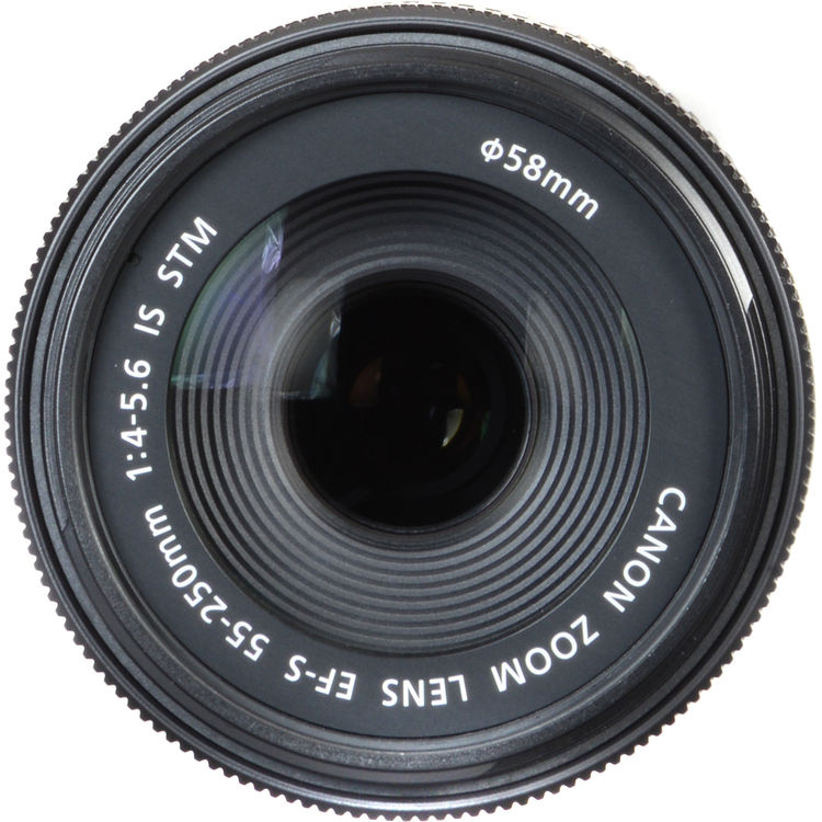 Canon EF-S 55-250mm f/4-5.6 IS STM Objektiv 8546B002 - 8-teiliges Zubehörpaket