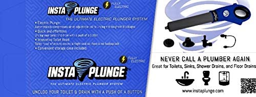 InstaPlunge Electric Plunger System - Unclog and Clear Toilet and Drain Blockage