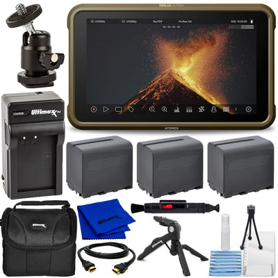 Atomos Ninja Ultra 5.2" 4K HDMI Recording Monitor - 6PC Accessory Bundle