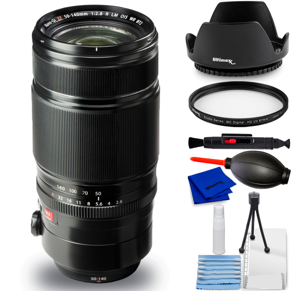 Fujifilm XF 50–140 mm f/2,8 R LM OIS WR-Objektiv 16443060 – 7-teiliges Zubehörpaket