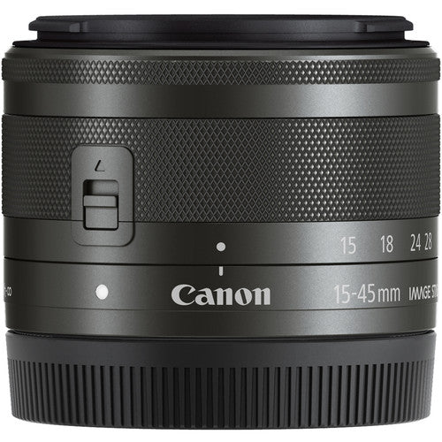 Canon EF-M 15-45mm f/3.5-6.3 IS STM Lens (Graphite) 0572C002 - New in White Box