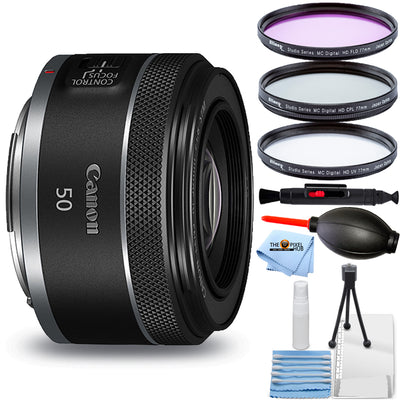 Canon RF 50mm f/1.8 STM Lens 4515C002 - Essential Filter Kit Bundle