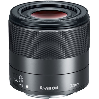 Canon EF-M 32mm f/1.4 STM Objektiv 2439C002 - 7-teiliges Zubehörpaket