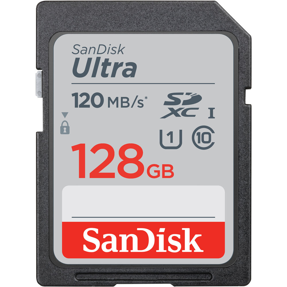 SanDisk 128 GB Ultra SDHC UHS-I / Klasse 10 Speicherkarte 120 MB/s SDSDUN4-128G-GN6IN