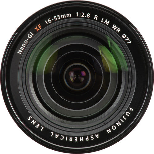 Fujifilm XF 16–55 mm f/2,8 R LM WR-Objektiv (schwarz) 16443072 – 7-teiliges Zubehörpaket