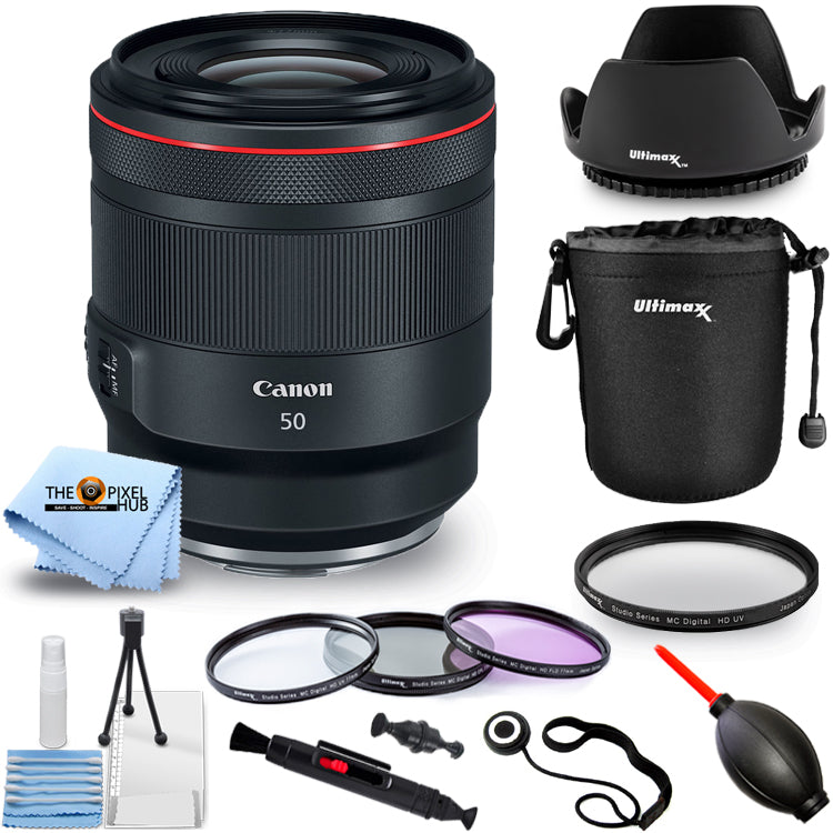 Canon RF 50mm f/1.2L USM Objektiv 2959C002 - Filter Kit Objektivtasche Bundle