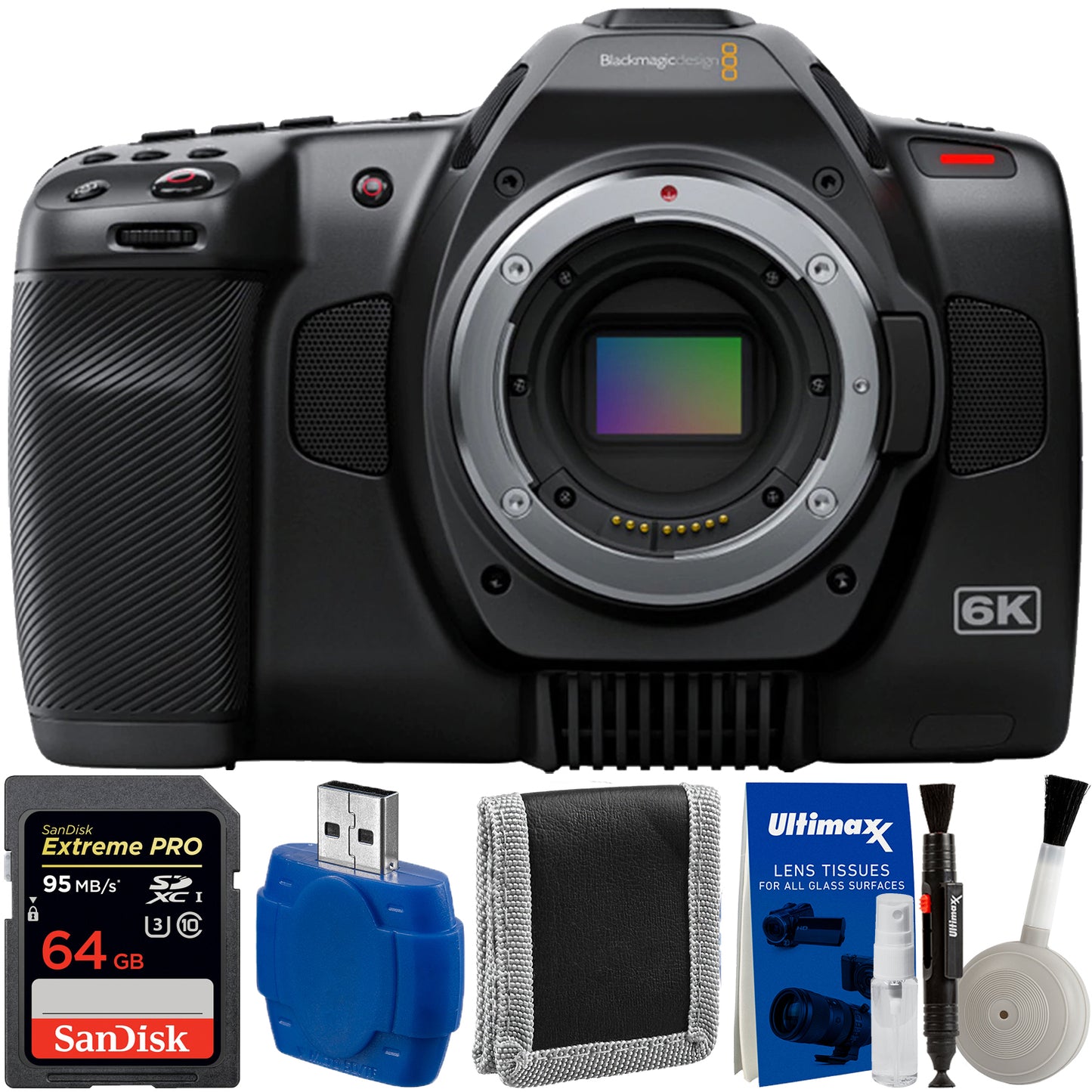 Blackmagic Design Pocket Cinema Camera 6K Pro Canon EF - Essential 64GB Bundle