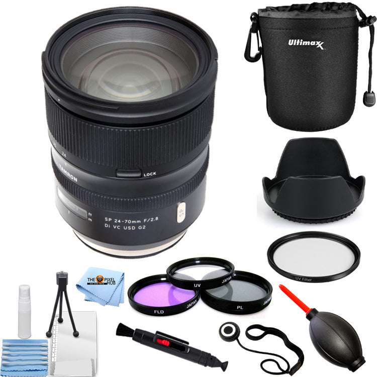 Tamron SP 24–70 mm f/2,8 Di VC USD G2 Objektiv für Nikon F Pro Filter Kit Bundle