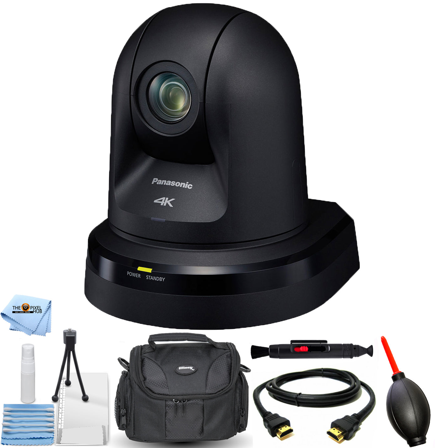 Panasonic AW-UE70 4K Integrierte Tag/Nacht-PTZ-Innenkamera (Schwarz) - Bundle