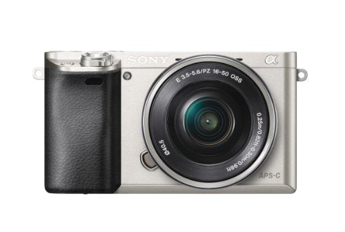 Sony Alpha a6000 24,3-MP-Kamera mit Wechselobjektiv und 16-50-mm-Power-Zoom-Objektiv (Silber)