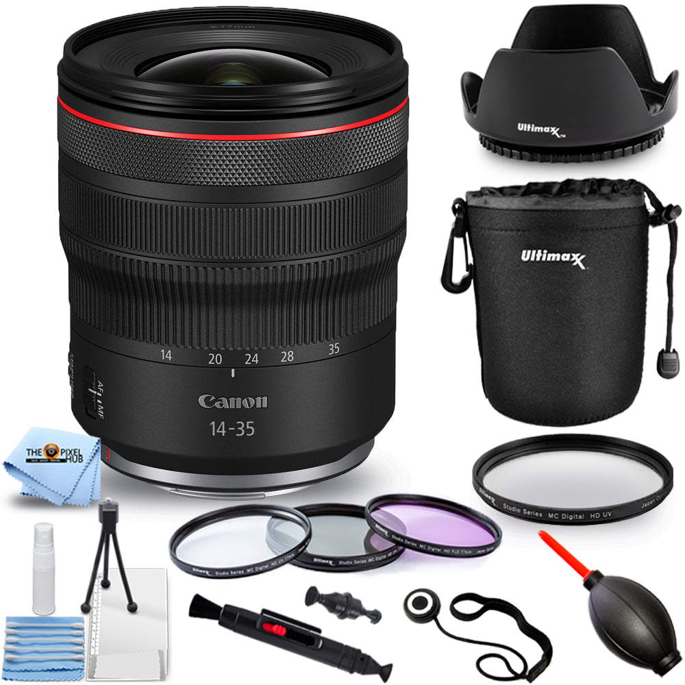 Canon RF 14-35mm f/4L IS USM Lens 4857C002 - 10PC Accessory Bundle