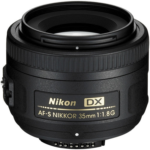 Nikon AF-S DX NIKKOR 35 mm 1:1,8G-Objektiv (schwarz) Essential UV-Filterpaket