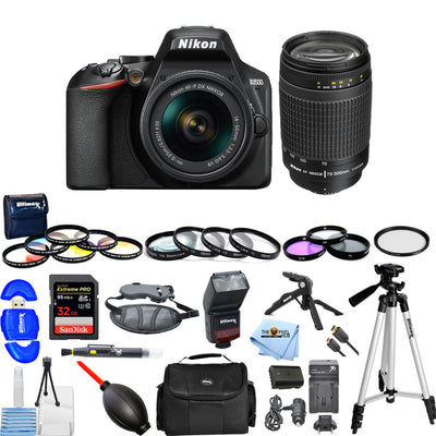 Nikon D3500 DSLR-Kamera – Top-Angebot: 4 OBJEKTIVE-Paket + 18–55 mm + 70–300 mm + 32 GB